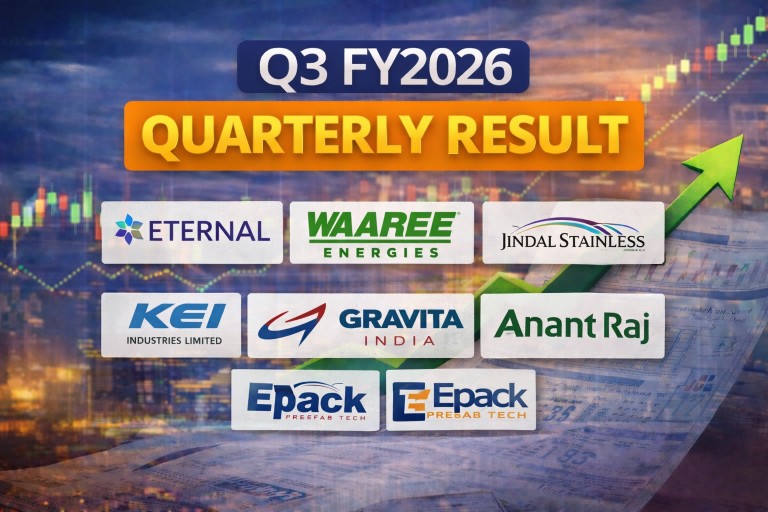 Q3 FY2026 Result Highlights – Eternal, Waaree Energies, Jindal Stainless, KEI Industries, Gravita India, Anant Raj, Epack Prefab Tech