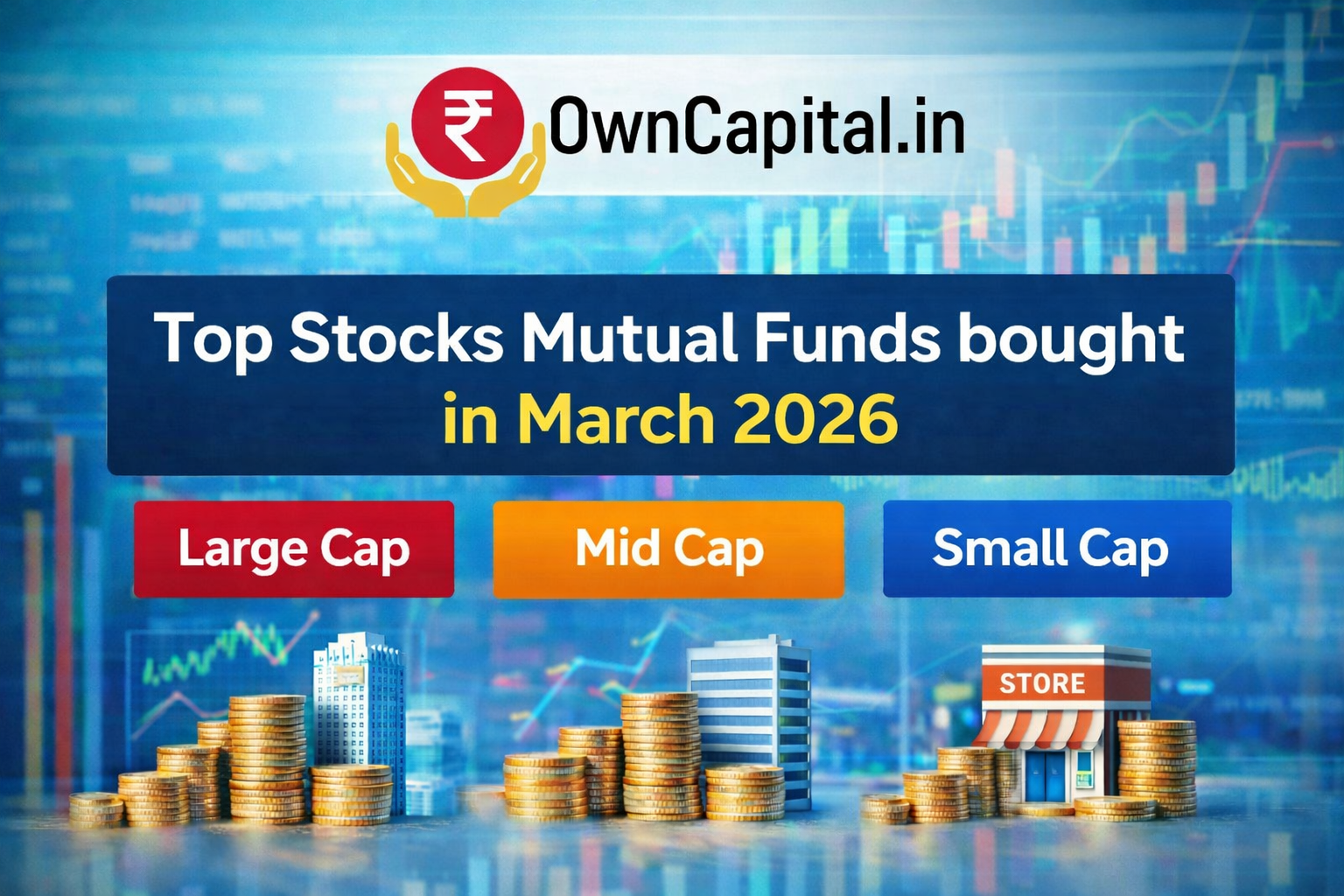 Top Large, Mid & Small Cap Stocks Most Mutual Funds bought in March 2026